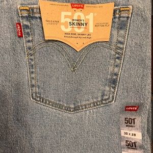 Womens Levi Jeans 501 Skinny